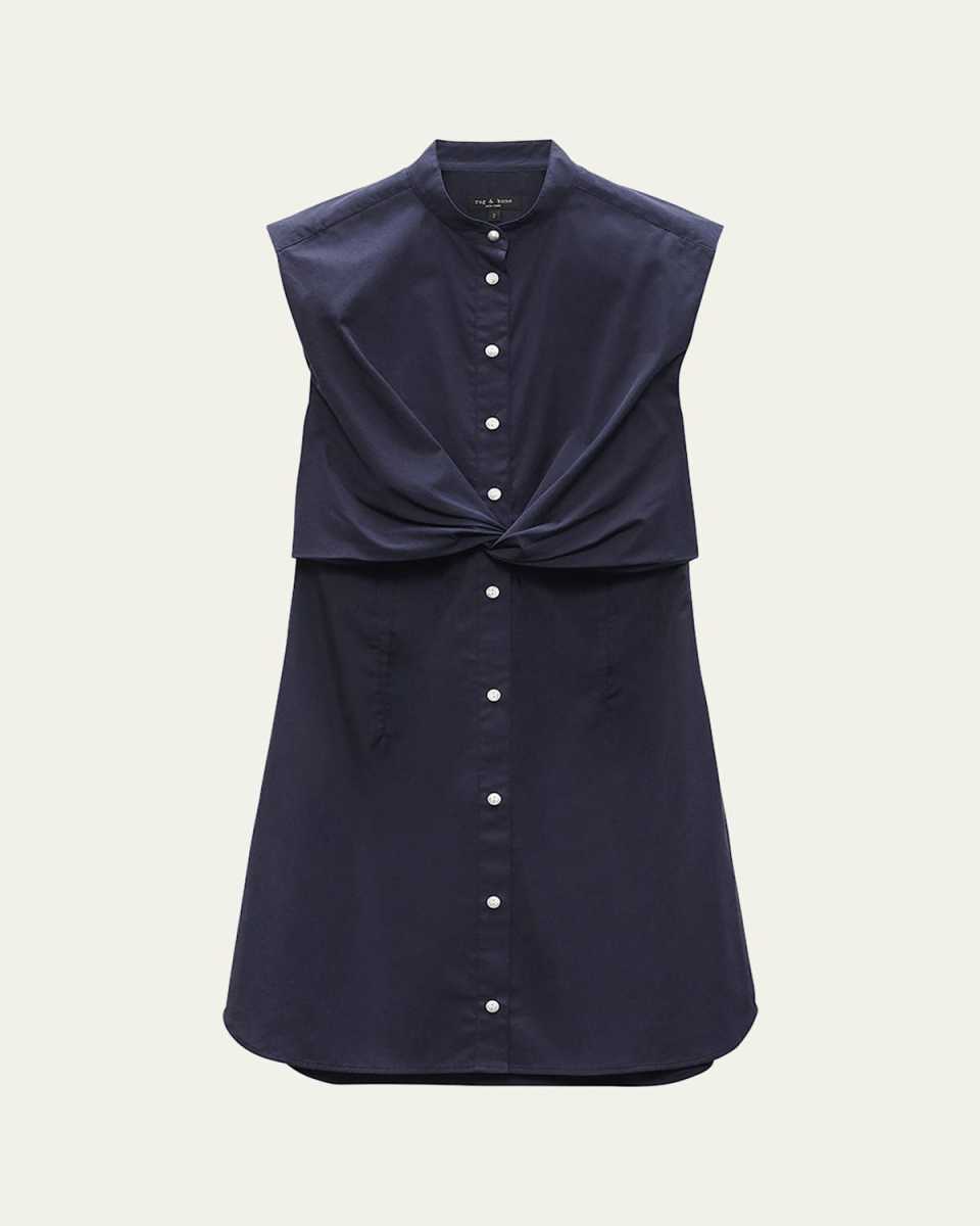 Louisa Sleeveless Poplin Mini Dress